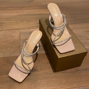 🔹 Women's Square toe Sandals Strappy Heels